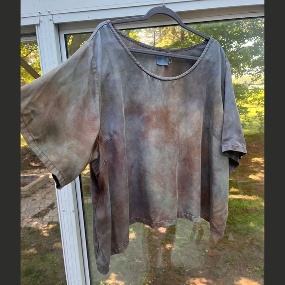 Connally Goods Tencel Twill Boxy Tee Small Batch OOAK Hand Dyed Piece Size 3X - Picture 3 of 6